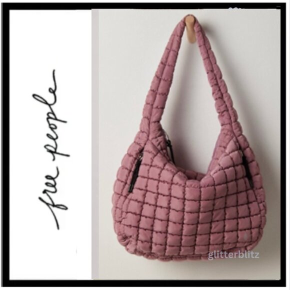 Free People Quilted Carryall Bag Mystic Mauve - Picture 1 of 6